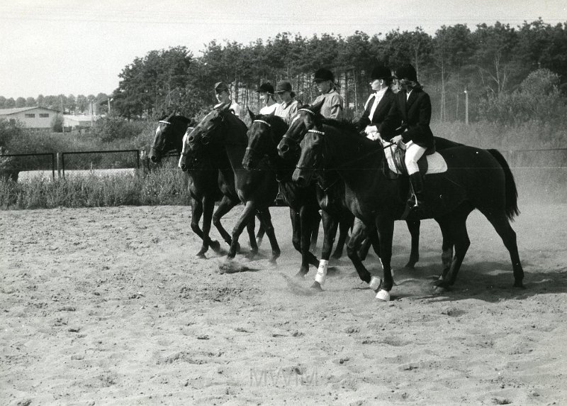 KKE 4724.jpg - Fot. Trening w ujeżdżaniu koni. „Dziatwa” na treningu, Smolajny, lata 60-te XX wieku.